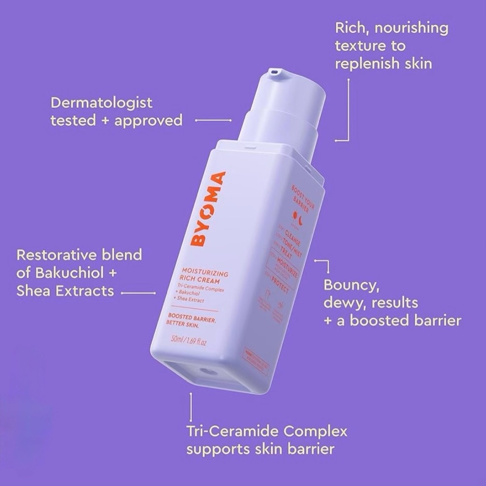 Byoma Moisturizing Rich Cream Tri-Ceramide Complex- 50 mL.